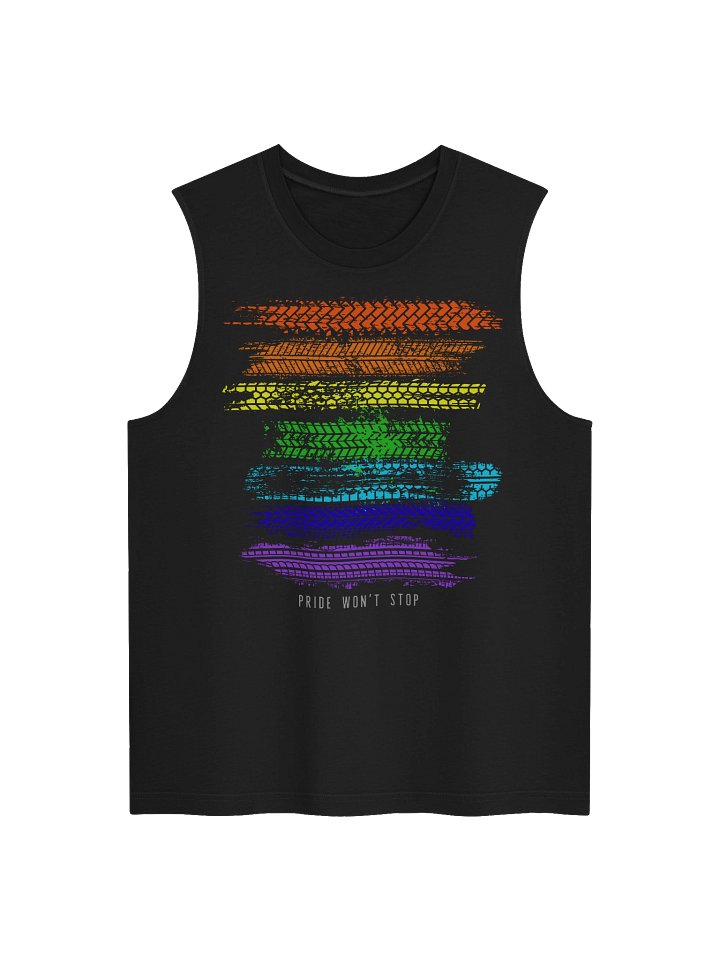 PRIDE WON'T STOP black muscle tank product image (1)