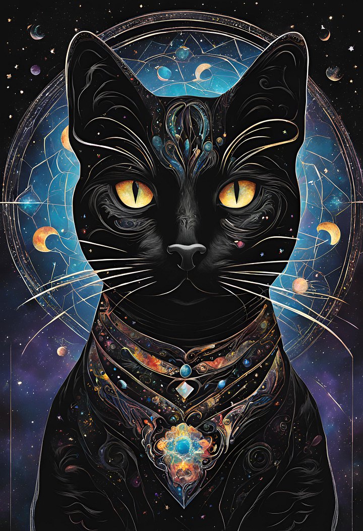 MAGIC BLACK CAT ARTWORK DOWNLOAD product image (1)