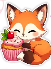 Frosting Fox Sticker product image (1)