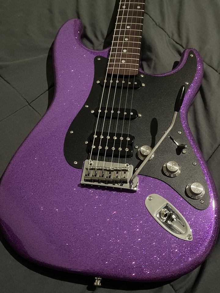 GD Guitars “Prince” Super S 2025 - Purple Sparkle - Custom GD Pickup Set - Solid Rosewood Neck - With Case - Titanium Parts product image (1)