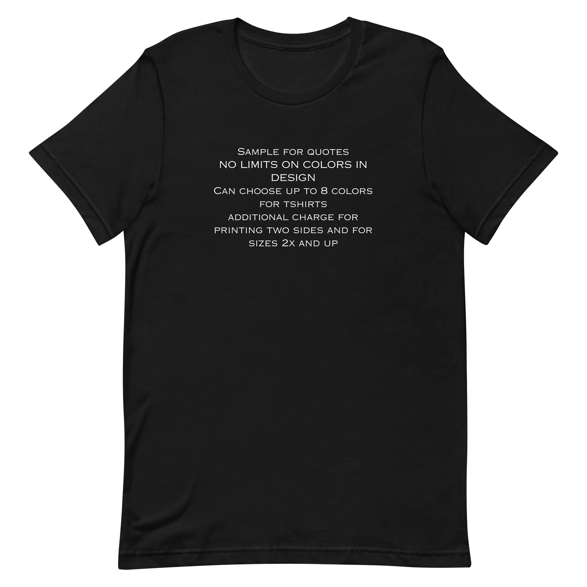 Sample Tee for Non-Profit Quotes 2-sided product image (2)