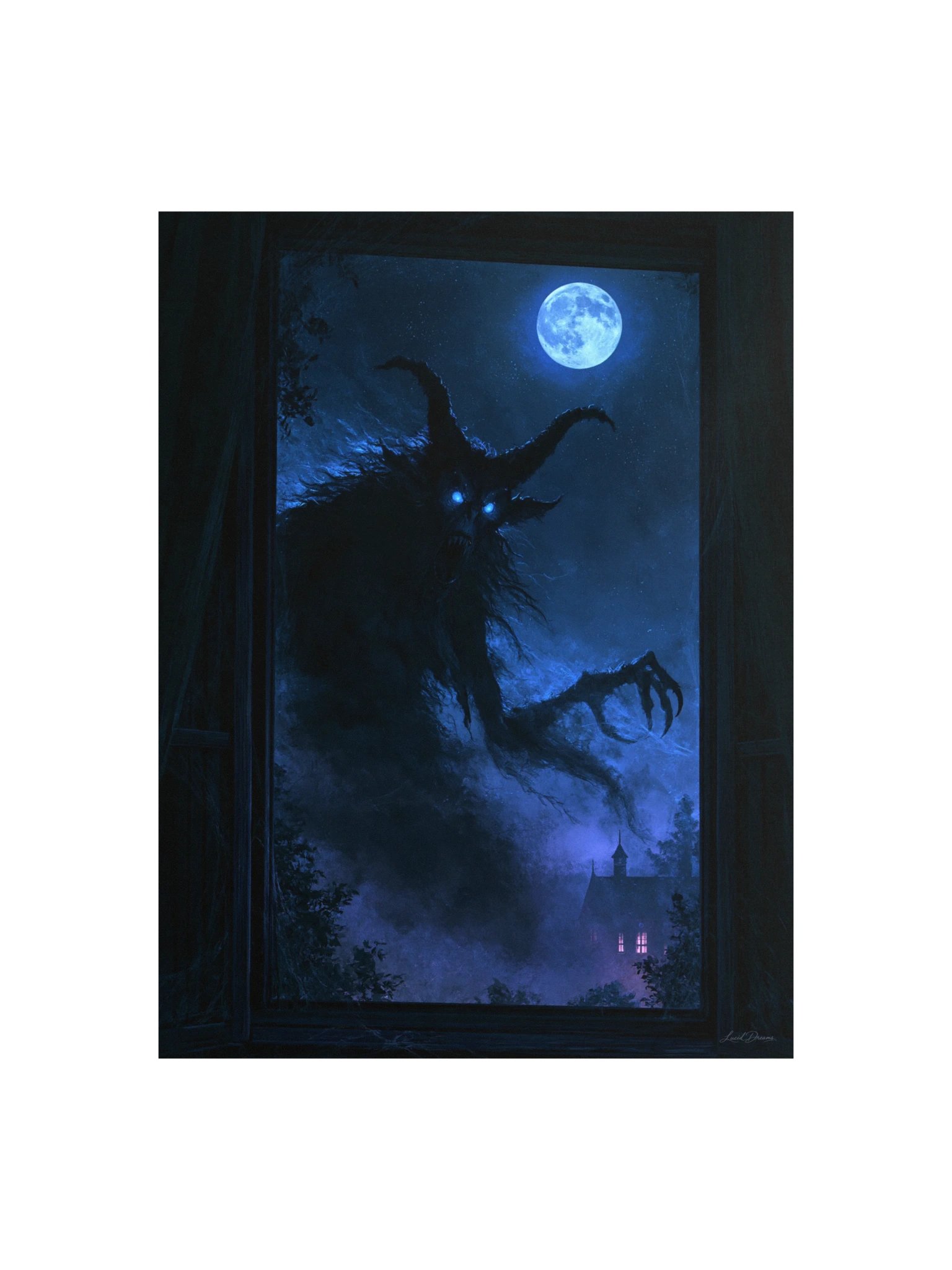 Window Creature Art Print — The Visitor at the Window product image (5)