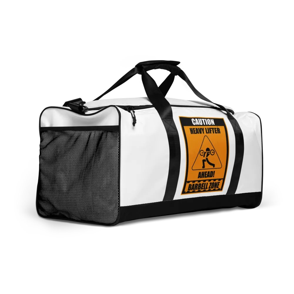 Caution Heavy Lifter Ahead-Barbell Zone Duffle Bag product image (2)