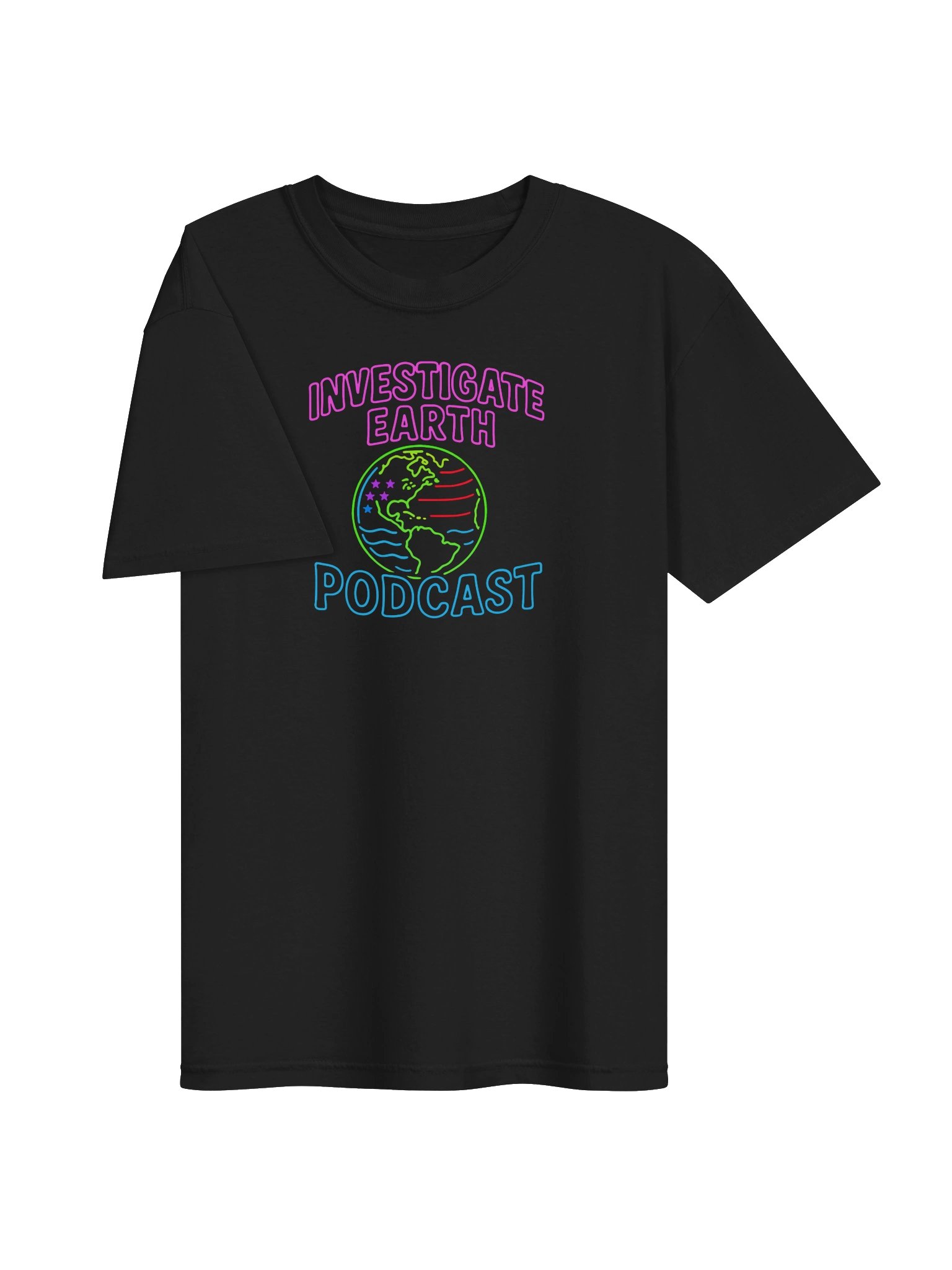 Neon Investigate Earth Podcast T-Shirt product image (3)