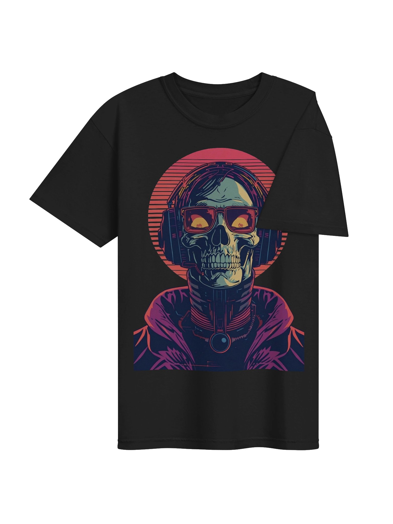 Neon DJ Skull Heavyweight T-Shirt product image (7)