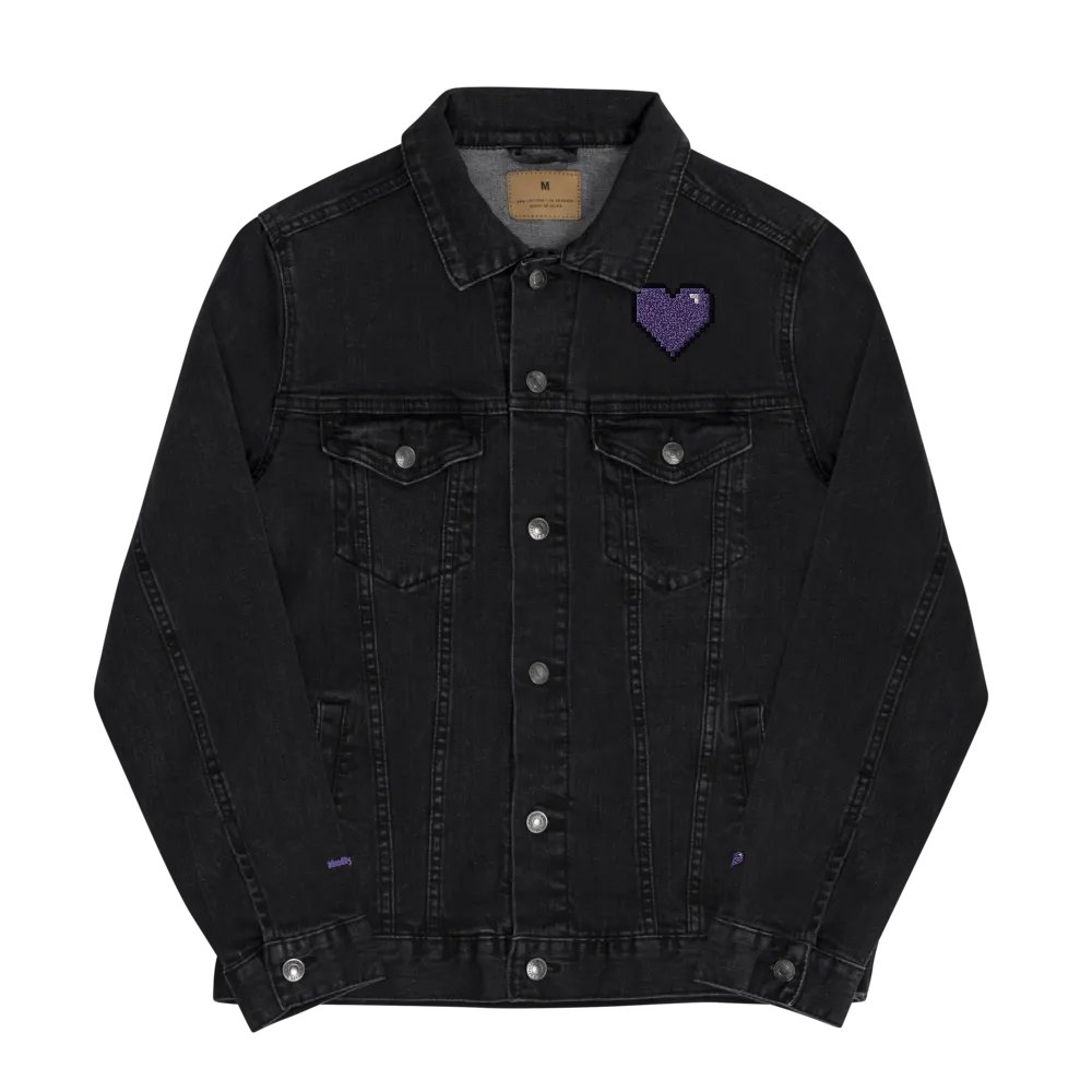 HollyRex Pixel Heart Denim Jacket product image (4)