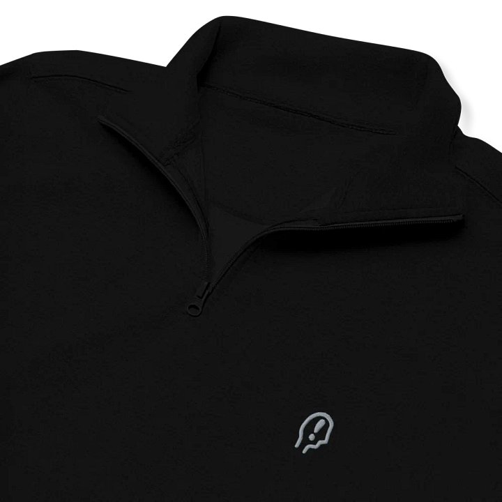 EXCLAIMING MENTALLY (grey) embroidered quarter zip product image (1)