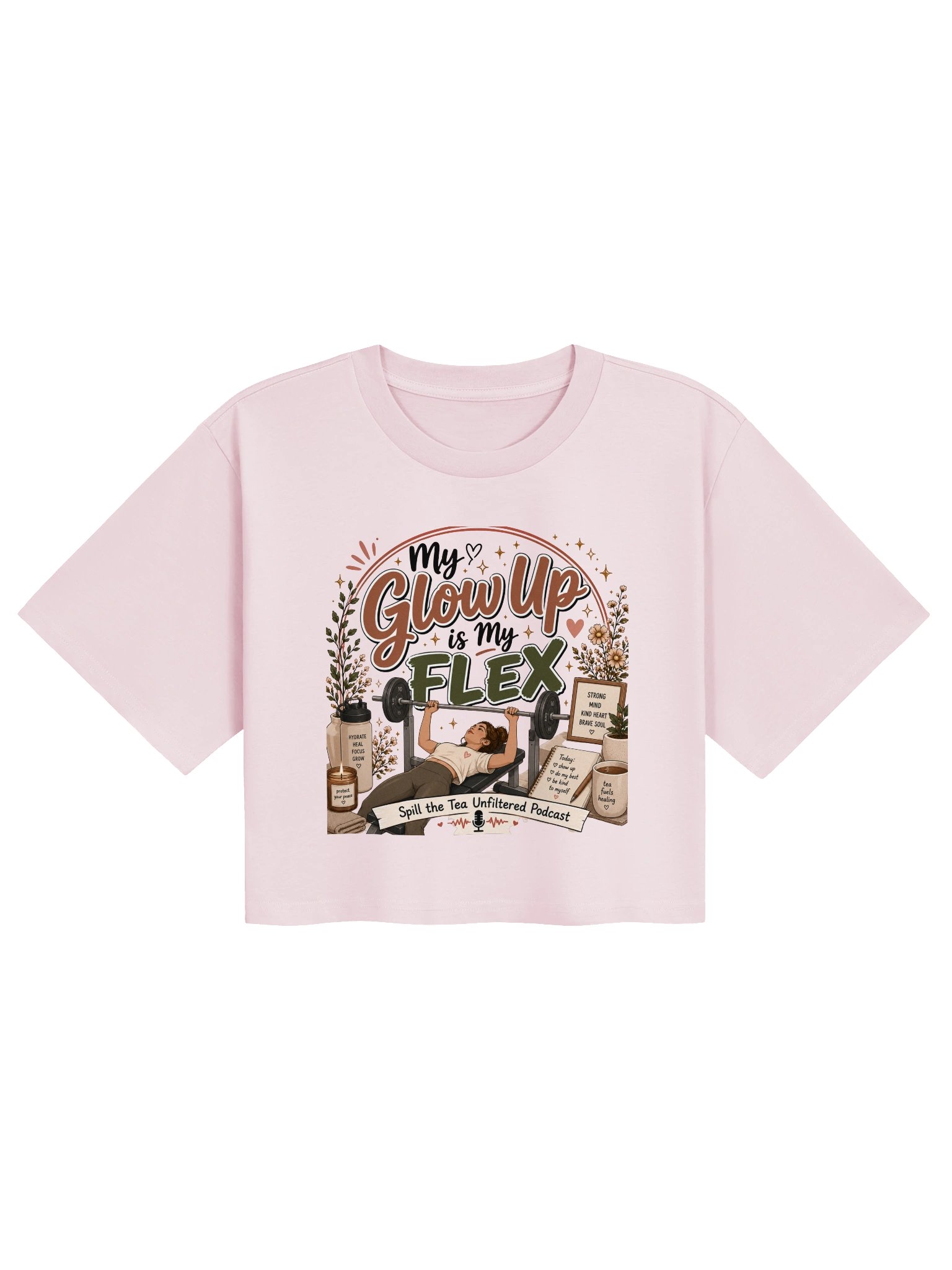 Glow Up Flex Crop Tee with weights product image (3)