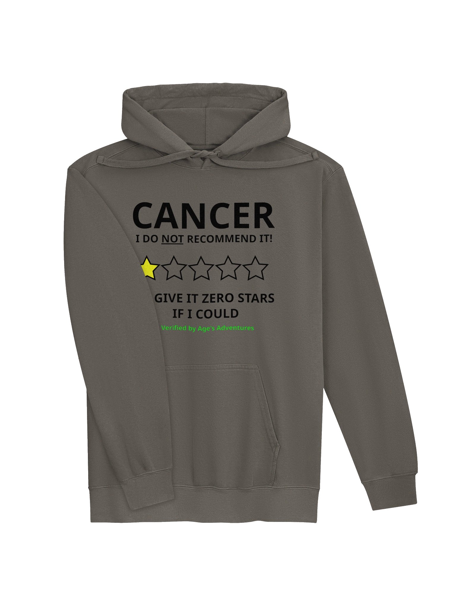 The "Zero Stars" Cancer Review Premium Hoodie product image (3)