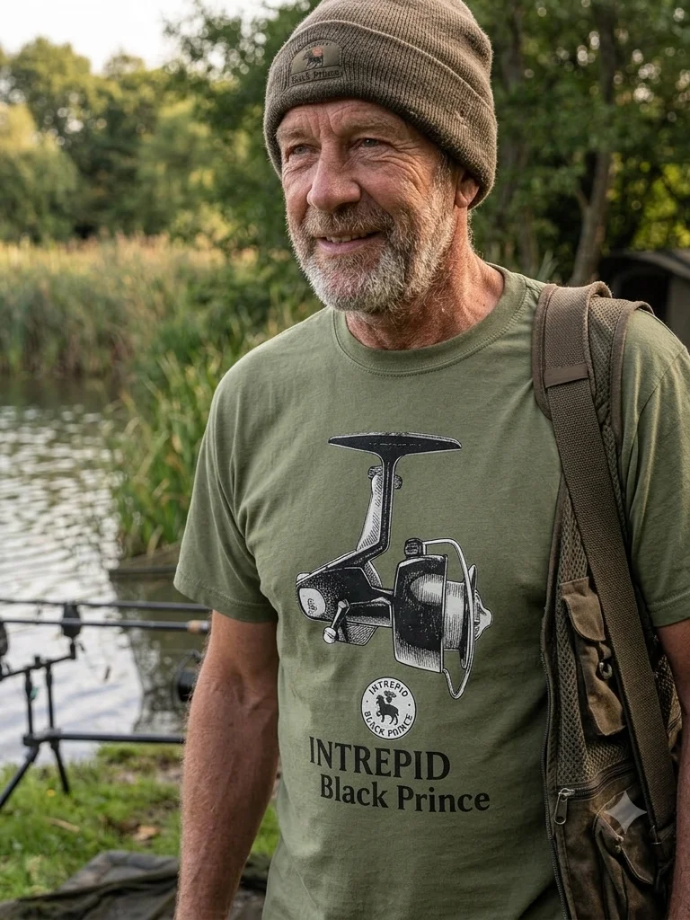 Intrepid Black Prince Vintage Reel T-Shirt product image (1)