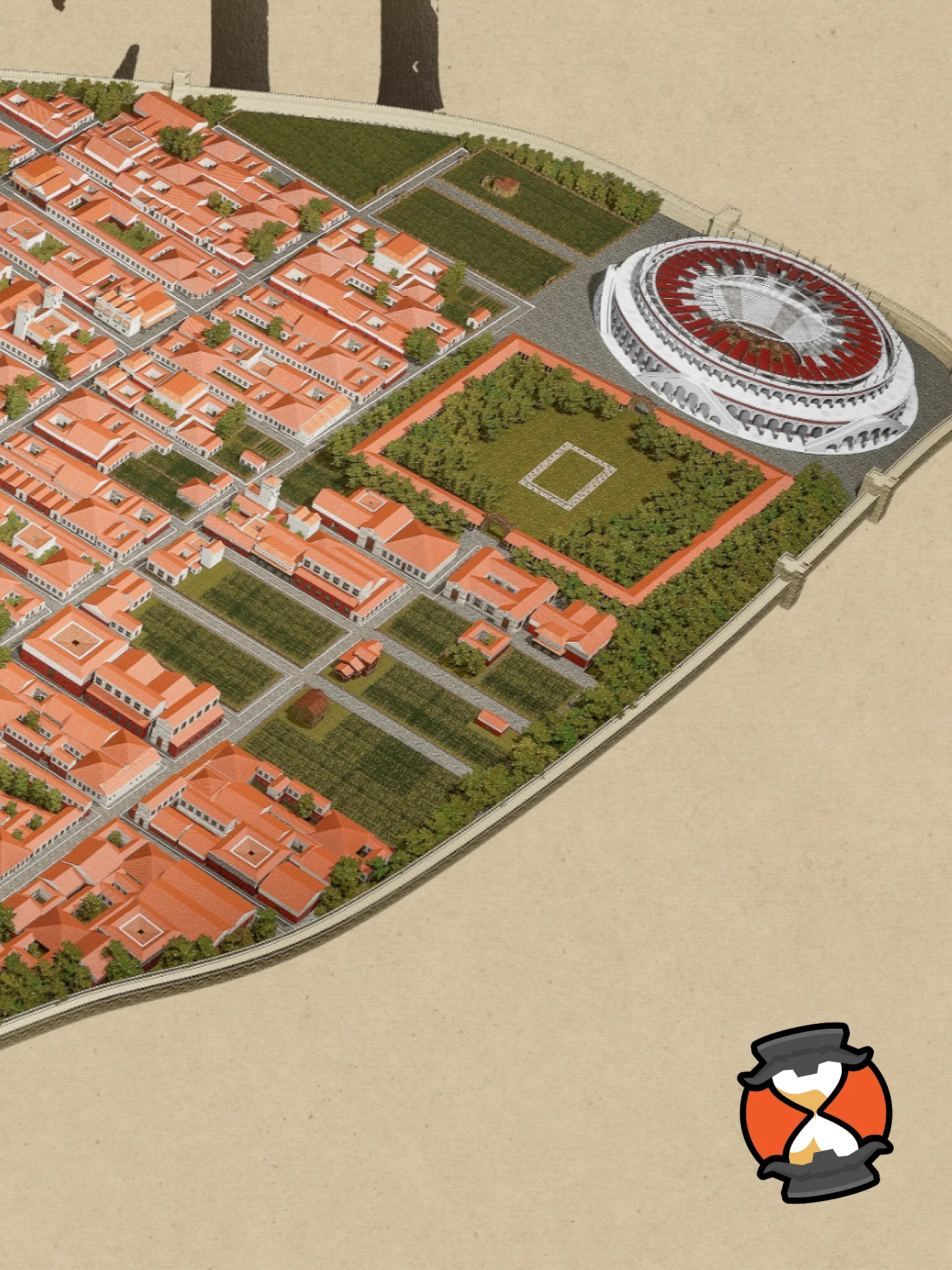Pompeii 3D Reconstruction City View (Unframed Poster) product image (3)