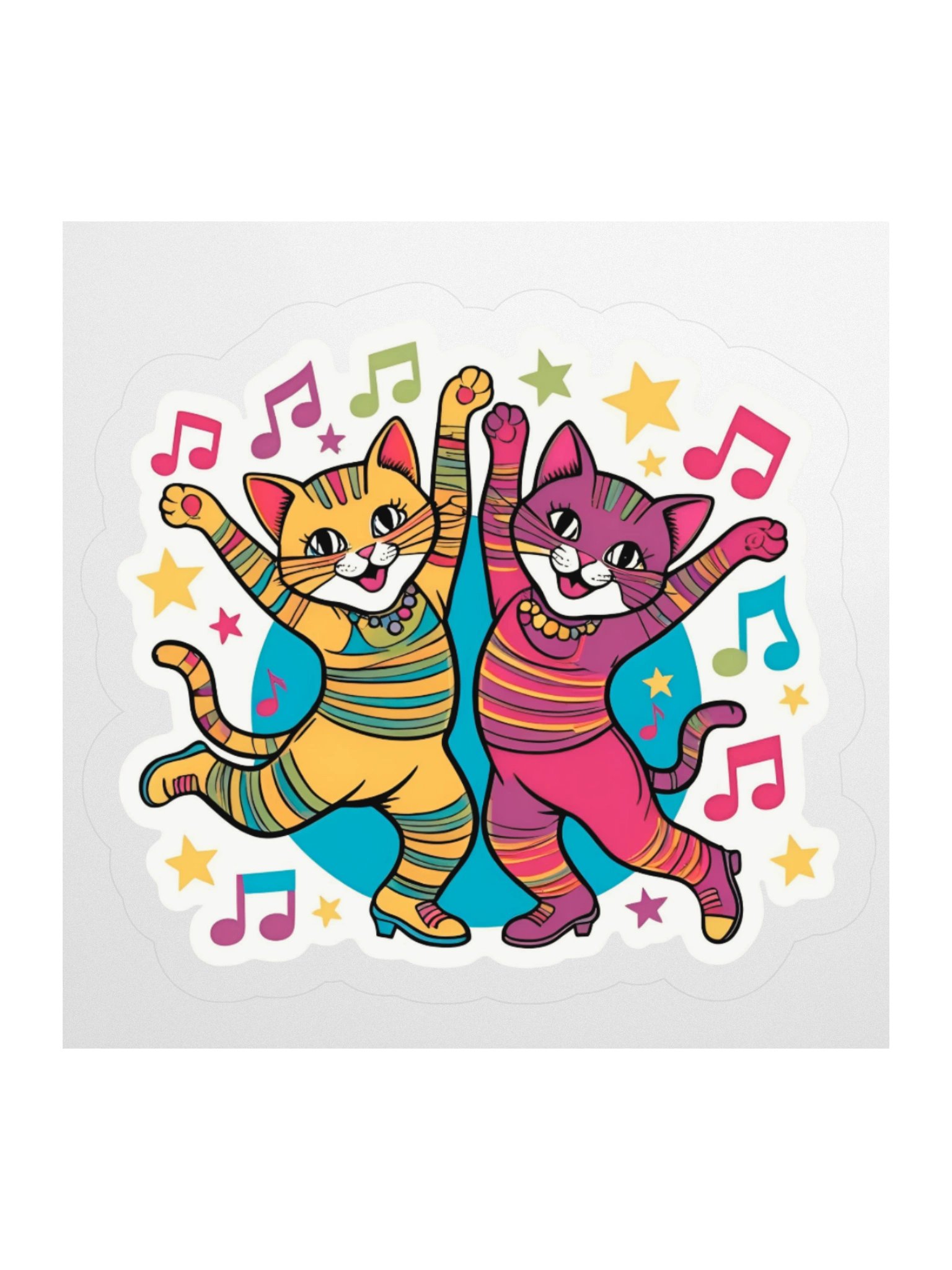 Funky Feline Dance Party Stickers product image (1)