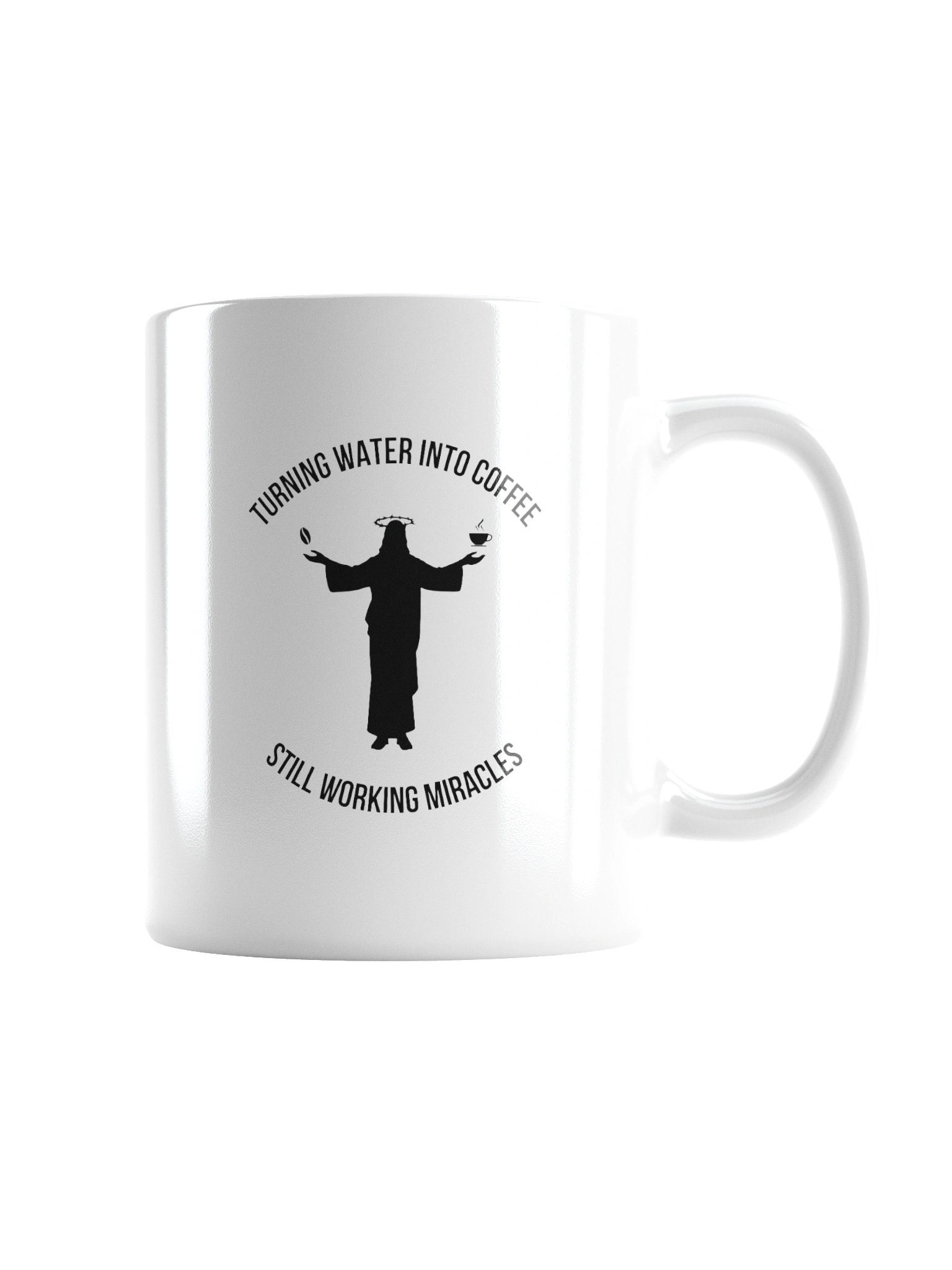Water Into Coffee — White Glossy Mug product image (3)