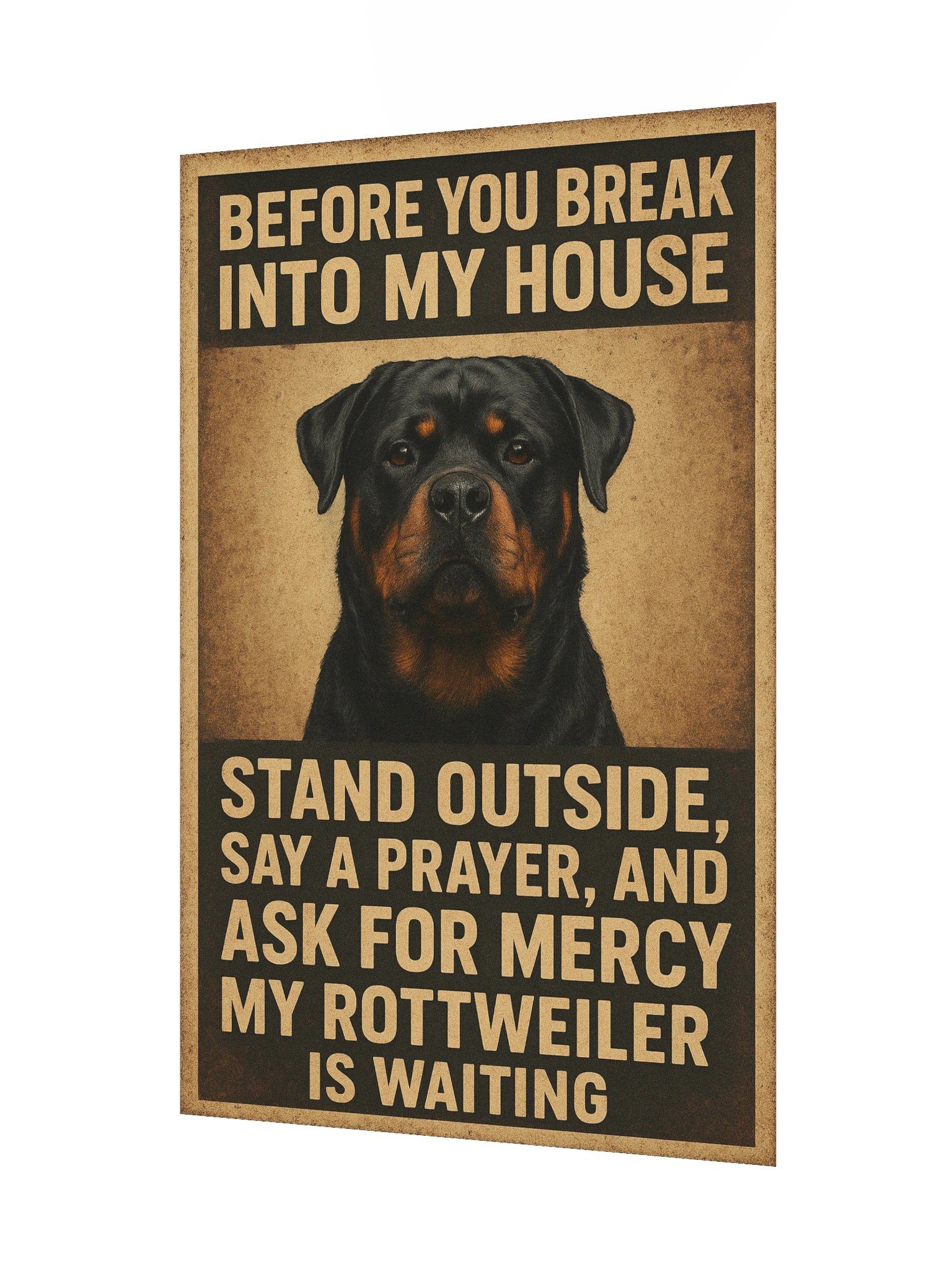 Rottweiler Warning Poster product image (7)