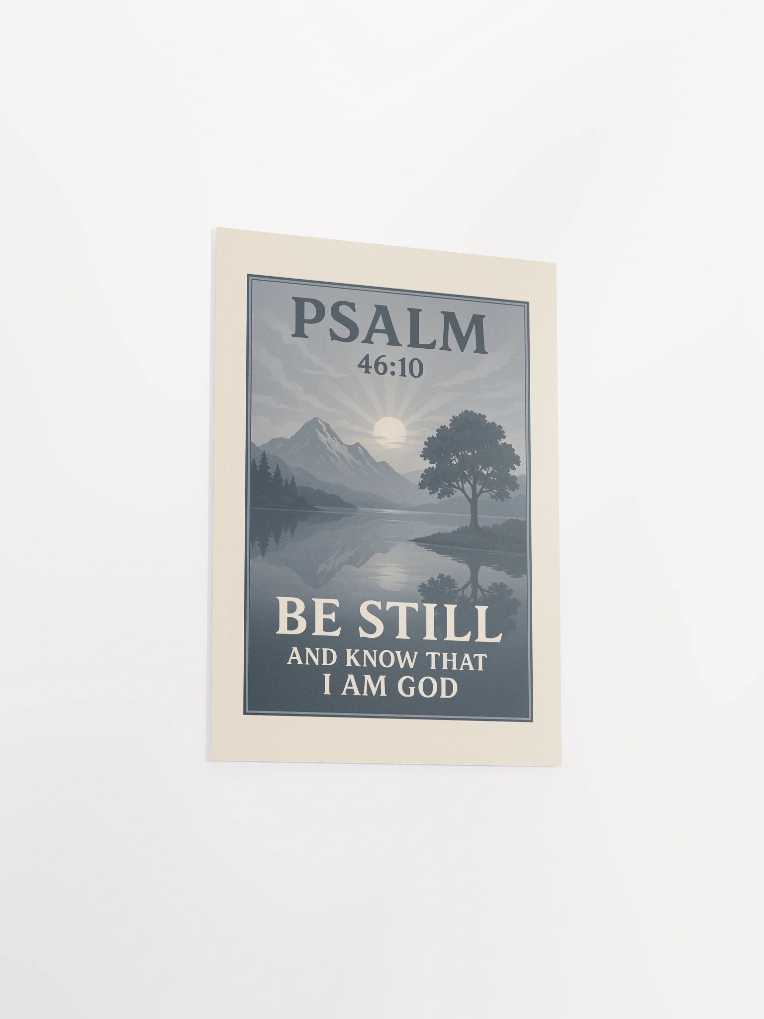 Psalm 46:10 Christian Poster – Be Still and Know That I Am God Scripture product image (9)