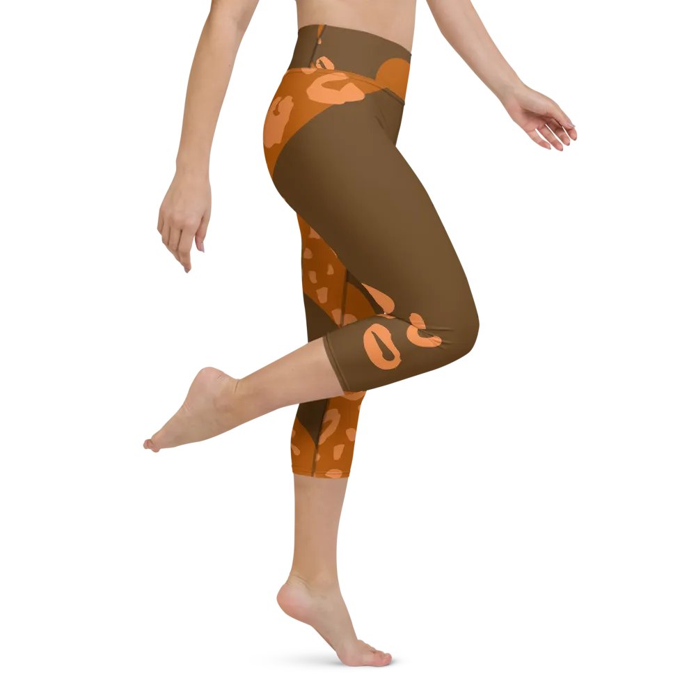 Orange Leopard Yoga Capri Leggings product image (1)