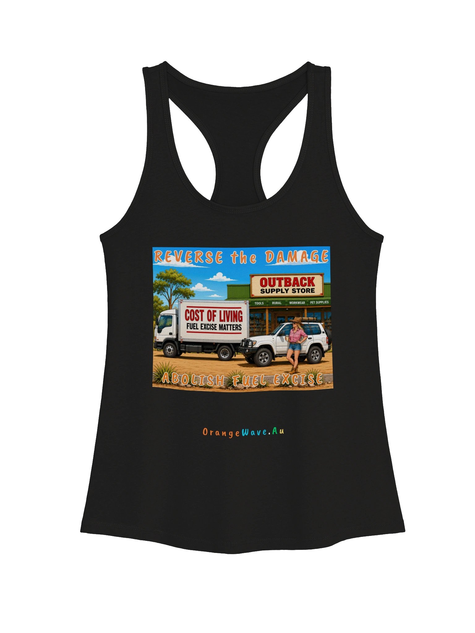 Reverse the Damage Abolish Fuel Excise Racerback Tank product image (3)