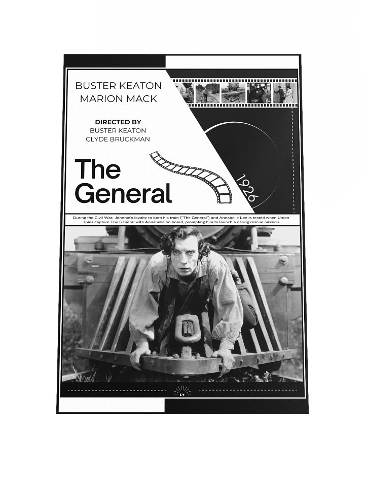 The General with Buster Keaton and Marion Mack 1926 | Movie Poster | 12x18 Wall Art product image (1)
