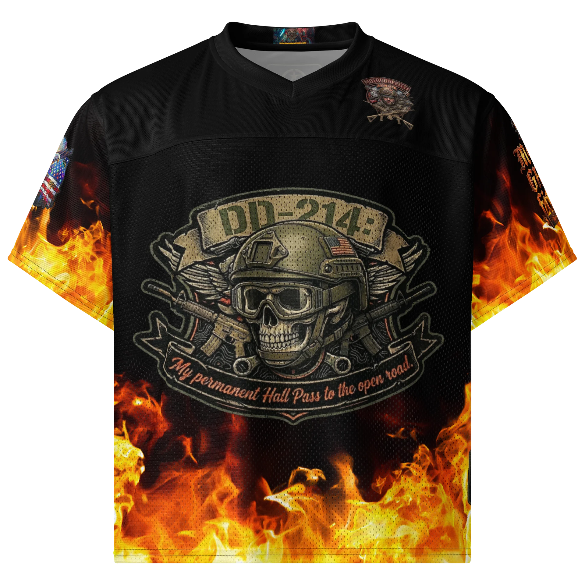 MötoGraffitti DD214 Football Jersey product image (1)