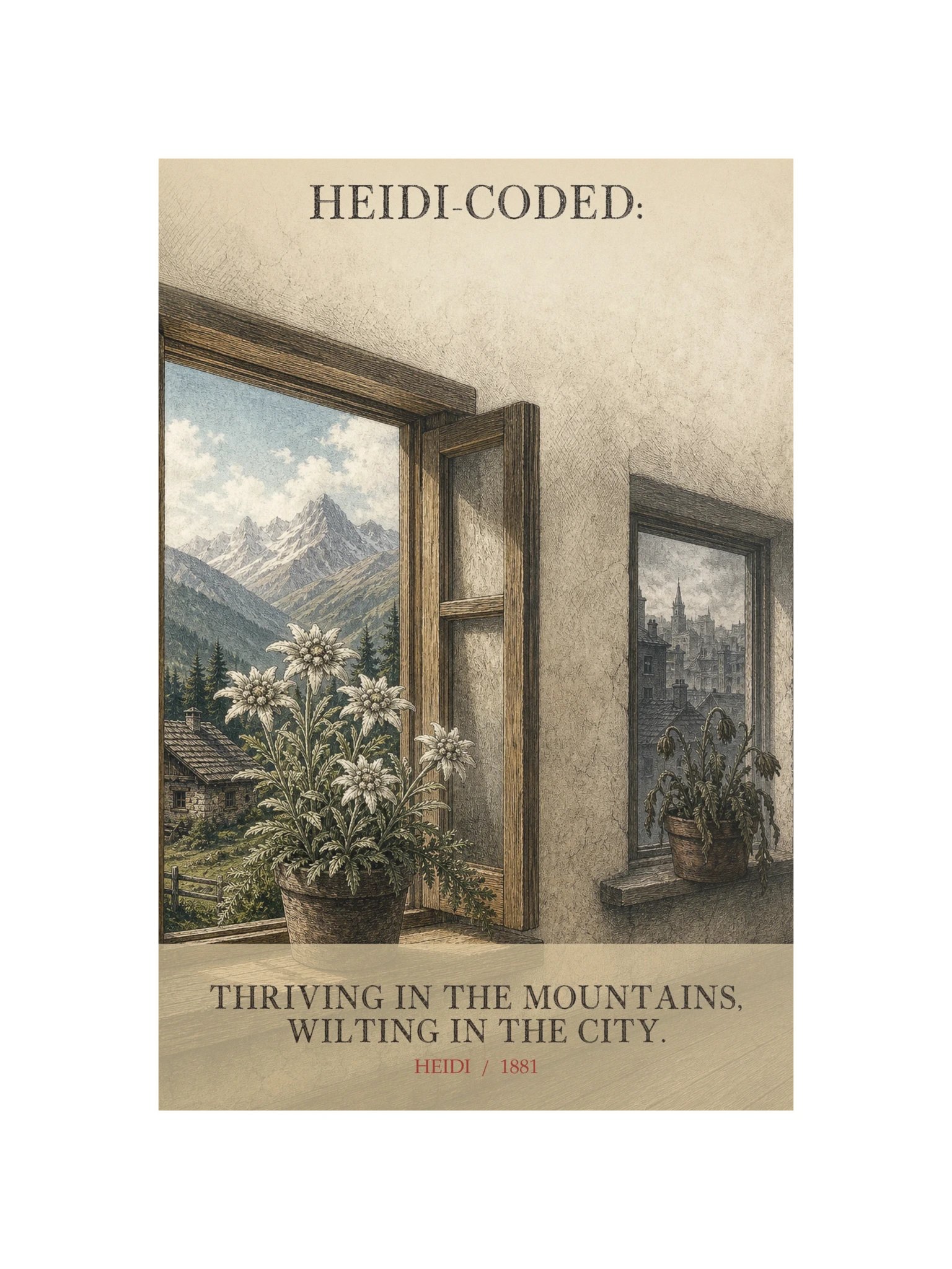 Heidi Coded Thriving Mountains Wilting City -- Heidi Art Print product image (12)