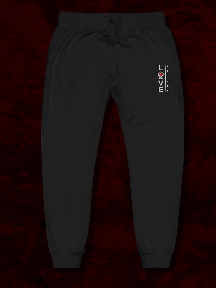 L2A 2025 Dark Slim Embroidered Fleece Joggers product image (1)