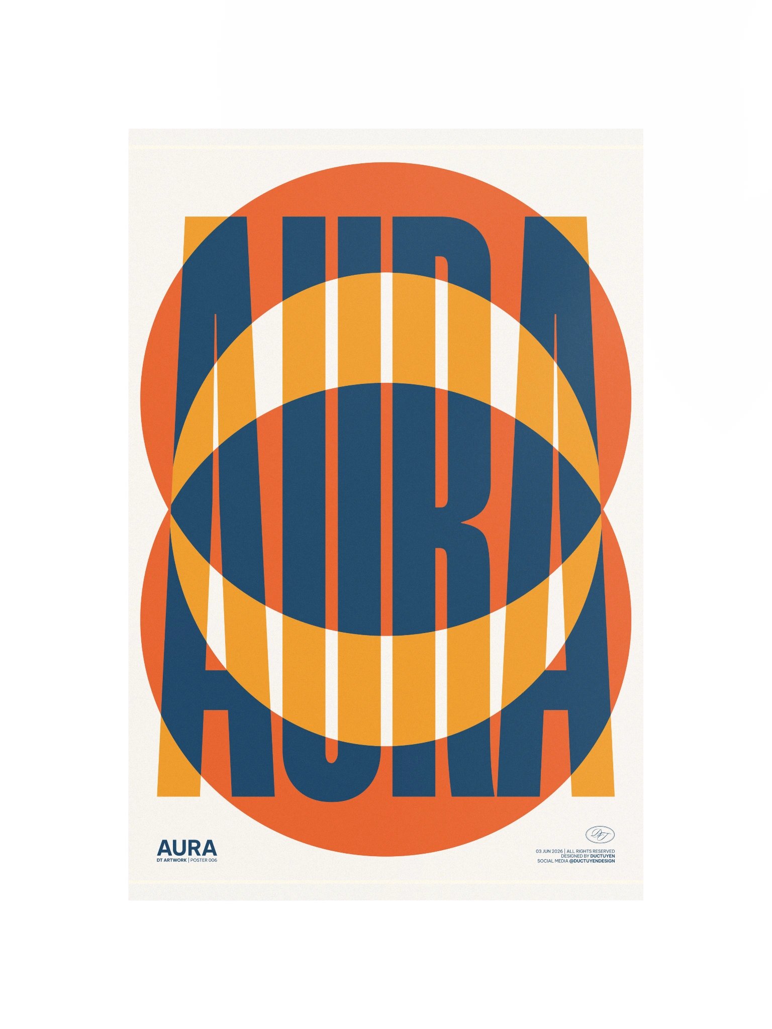 "AURA" Typography Print Poster (Unframe) product image (6)
