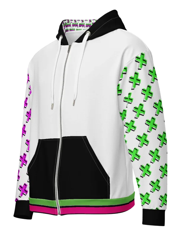 👾 ZIMMI GlitchWave Hoodie – White Out Edition product image (2)