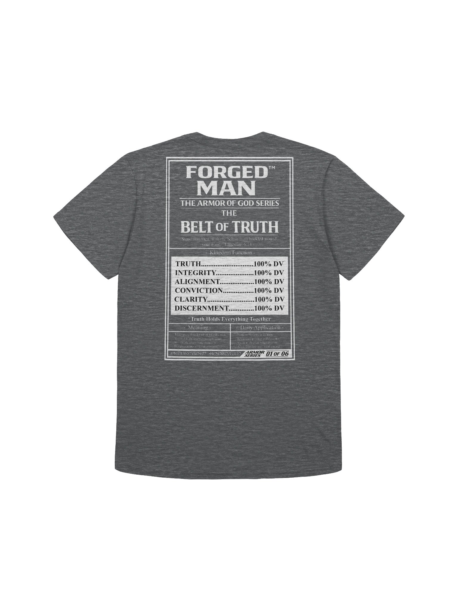 Forged Man™ — Belt of Truth Tee (01/06) - GREY product image (2)