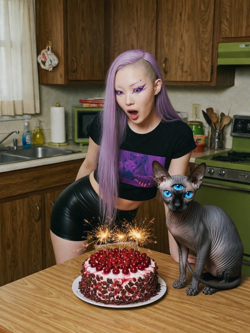 MAGIC OUIJA CAT - LA APPAREL CROPPED TSHIRT (W) product image (4)