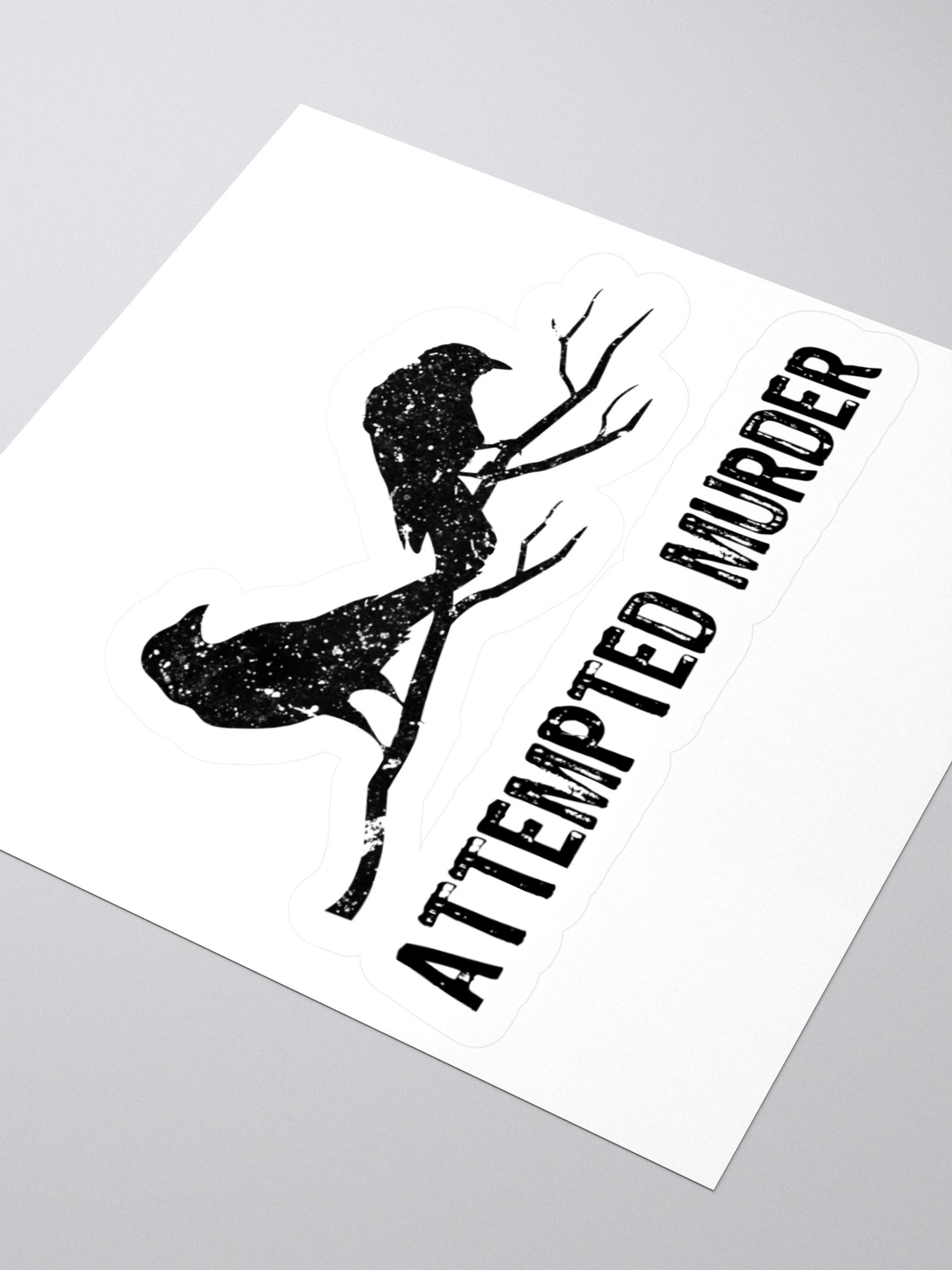 Attempted Murder Crow Sticker product image (2)