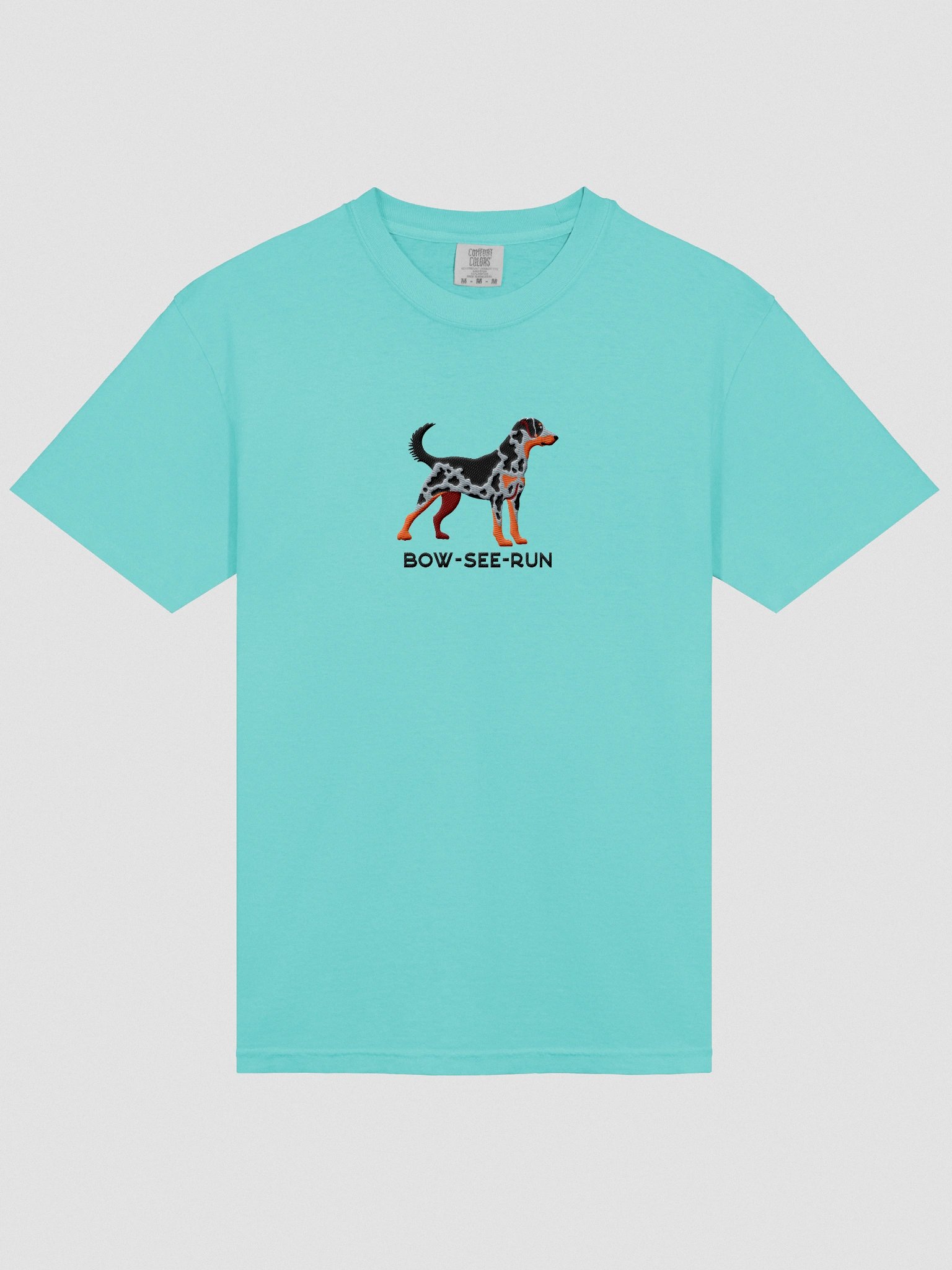 Bow-See-Run T-Shirt(Embroidered) of a Beauceron(Harlequin) product image (6)