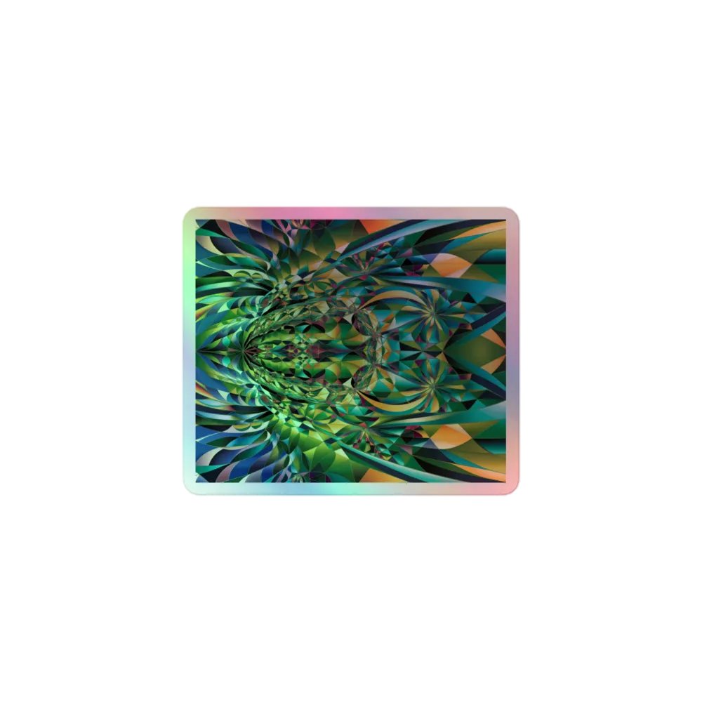 Exclusive Holographic Geometric Sticker | Rainbow Color-Shifting Design | Premium Vinyl product image (1)