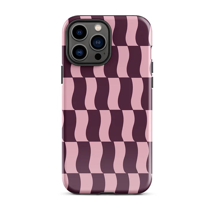 Wildberry Wavy Blocks iPhone Case product image (1)