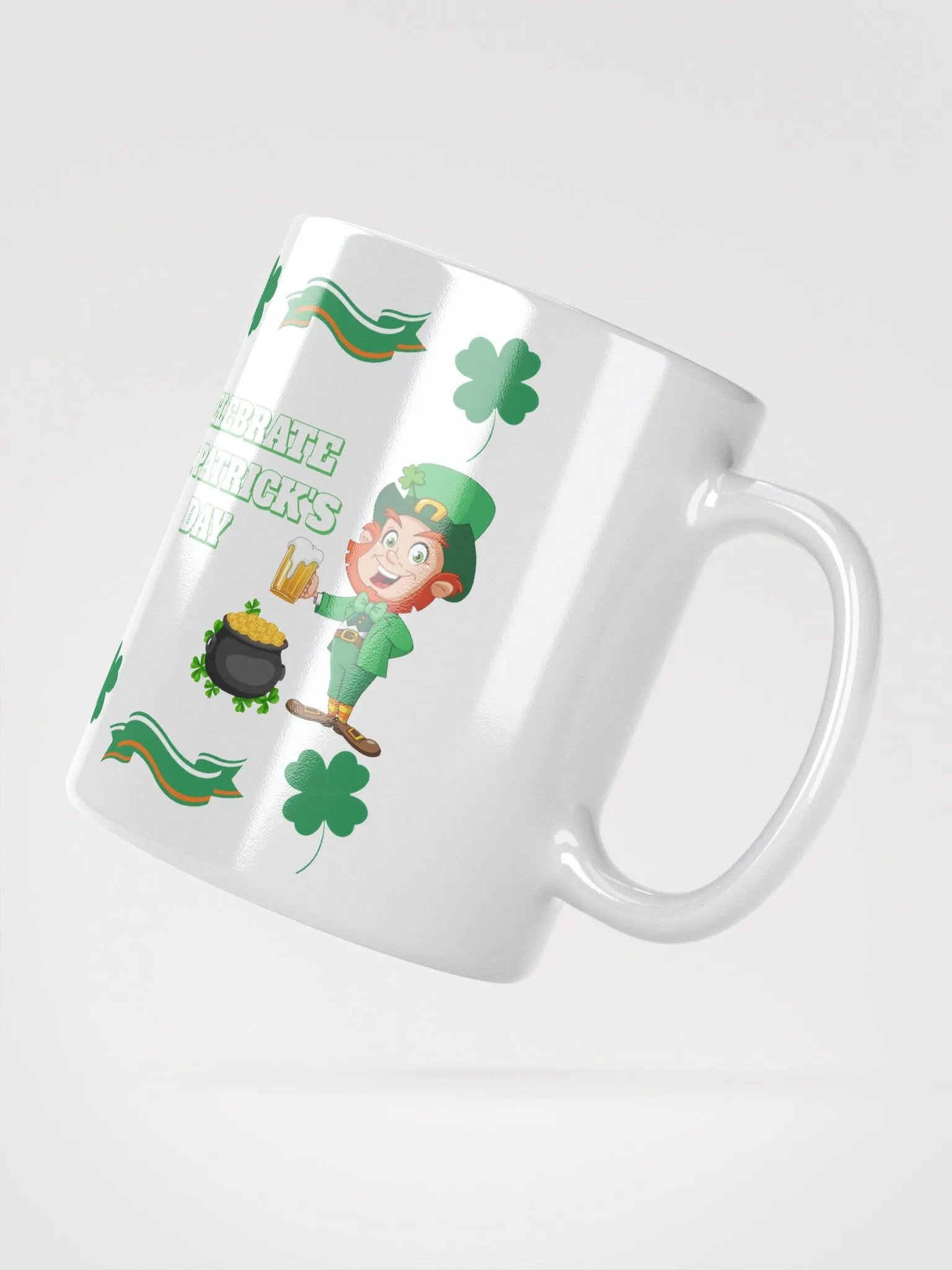 Celebrate St. Patrick's Day Holiday White Mug product image (5)