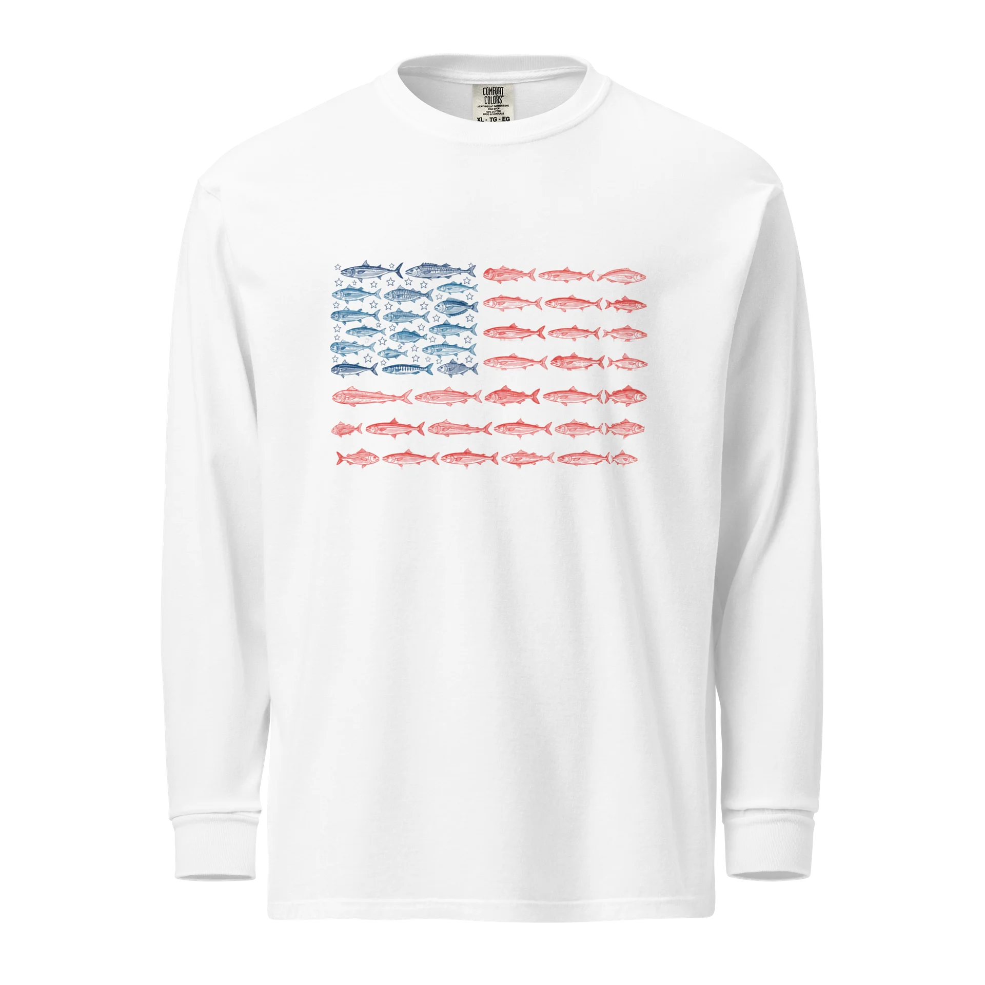 Abstract Fish Pattern Long Sleeve Shirt product image (1)