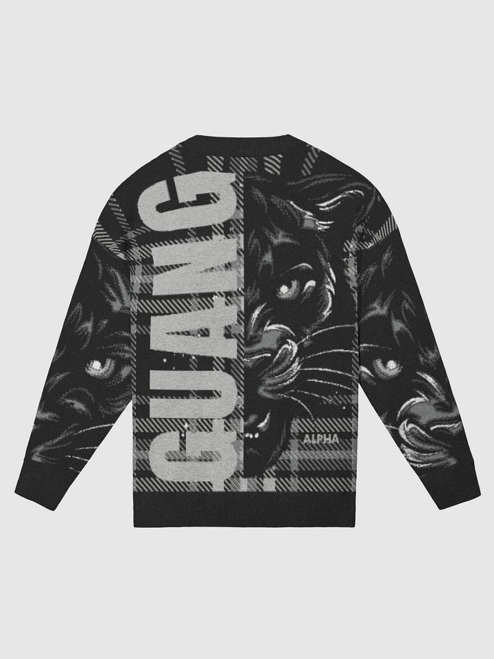 Panther Plaid Relaxed Crewneck Sweater product image (3)