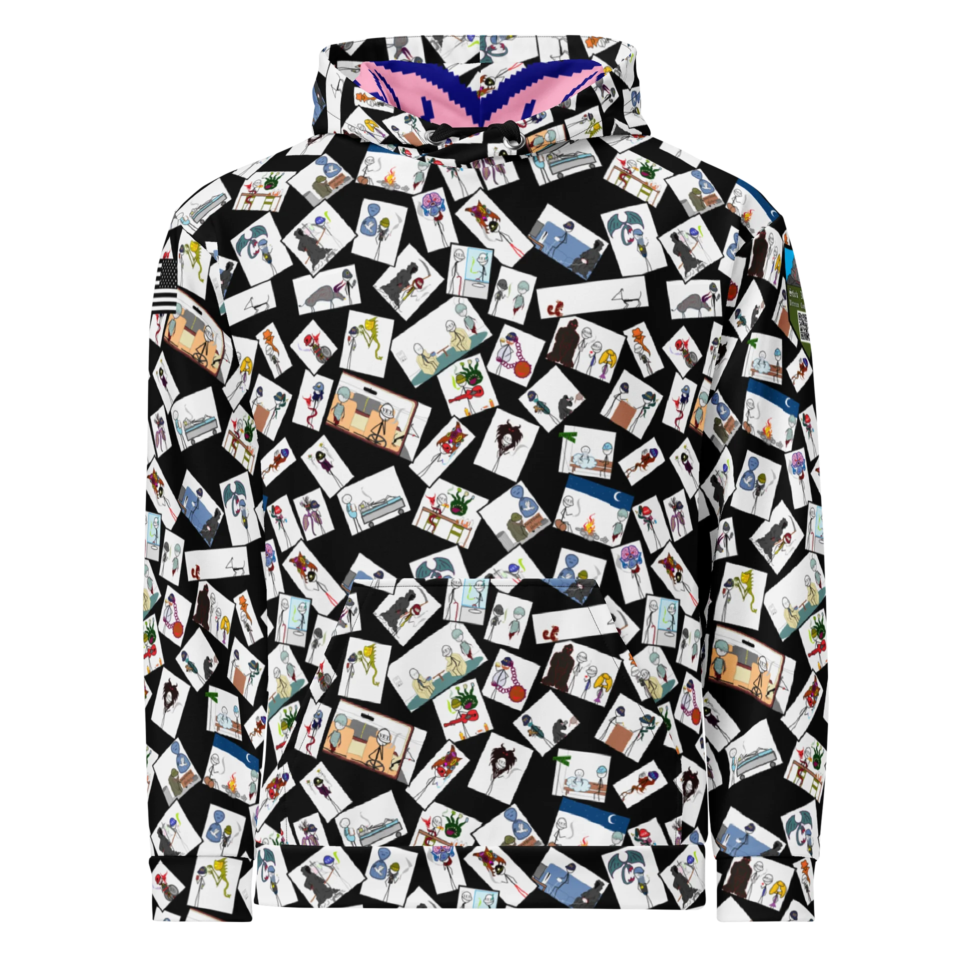 Stick Vet Comic Pannels Hoodie BLK product image (3)