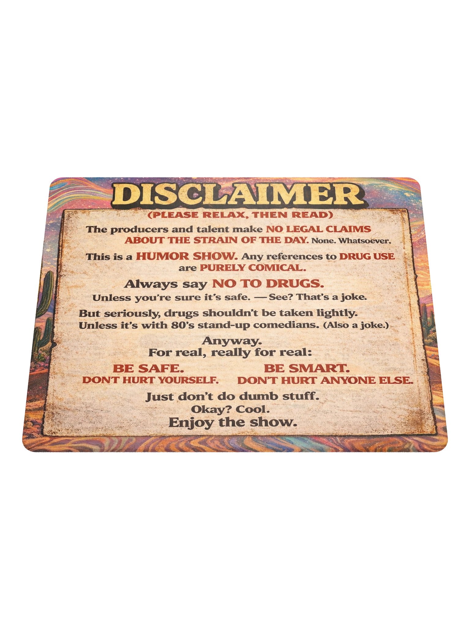 Disclaimer Mousepad product image (1)