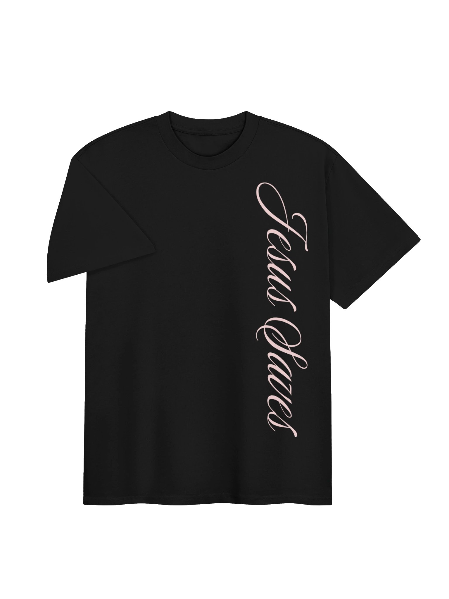 jesus saves cursive tee - baby pink product image (3)