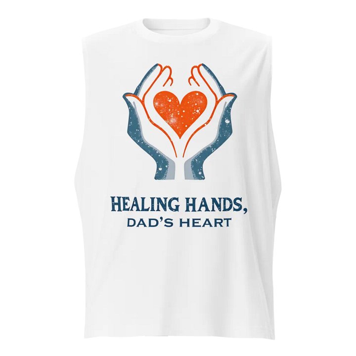 Flaming Heart , Dad's heart, Healing Hands Muscle Tank product image (5)