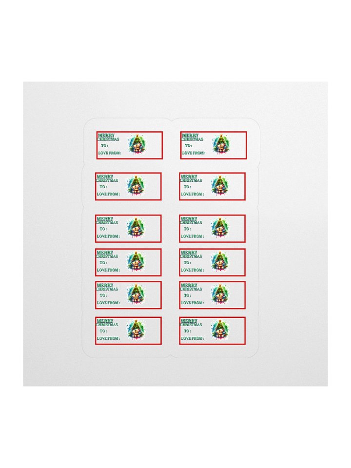 Festive Teddy Bear Christmas Stickers Set product image (1)