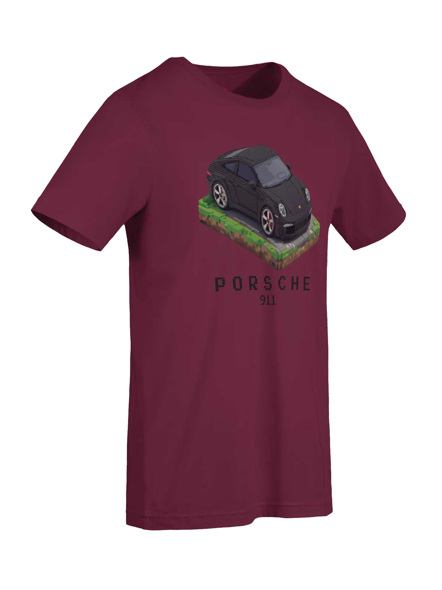 Black Porsche 911 Carrera Shirt (Pixel, Retro, Minecraft) product image (73)