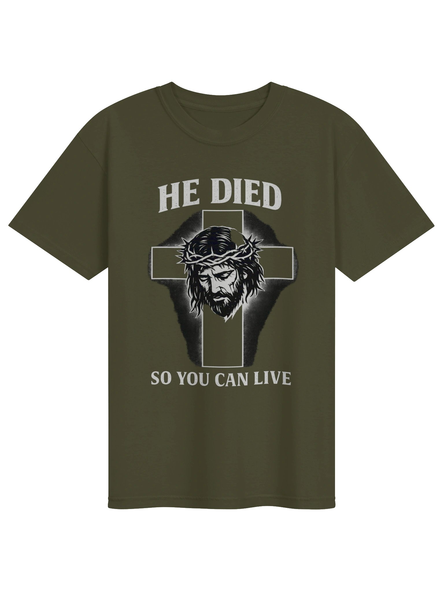 He Died So You Can Live Shirt | Jesus Cross Christian T-Shirt | Faith-Based Apparel | Religious Gift | Kingdom Life Co. product image (2)