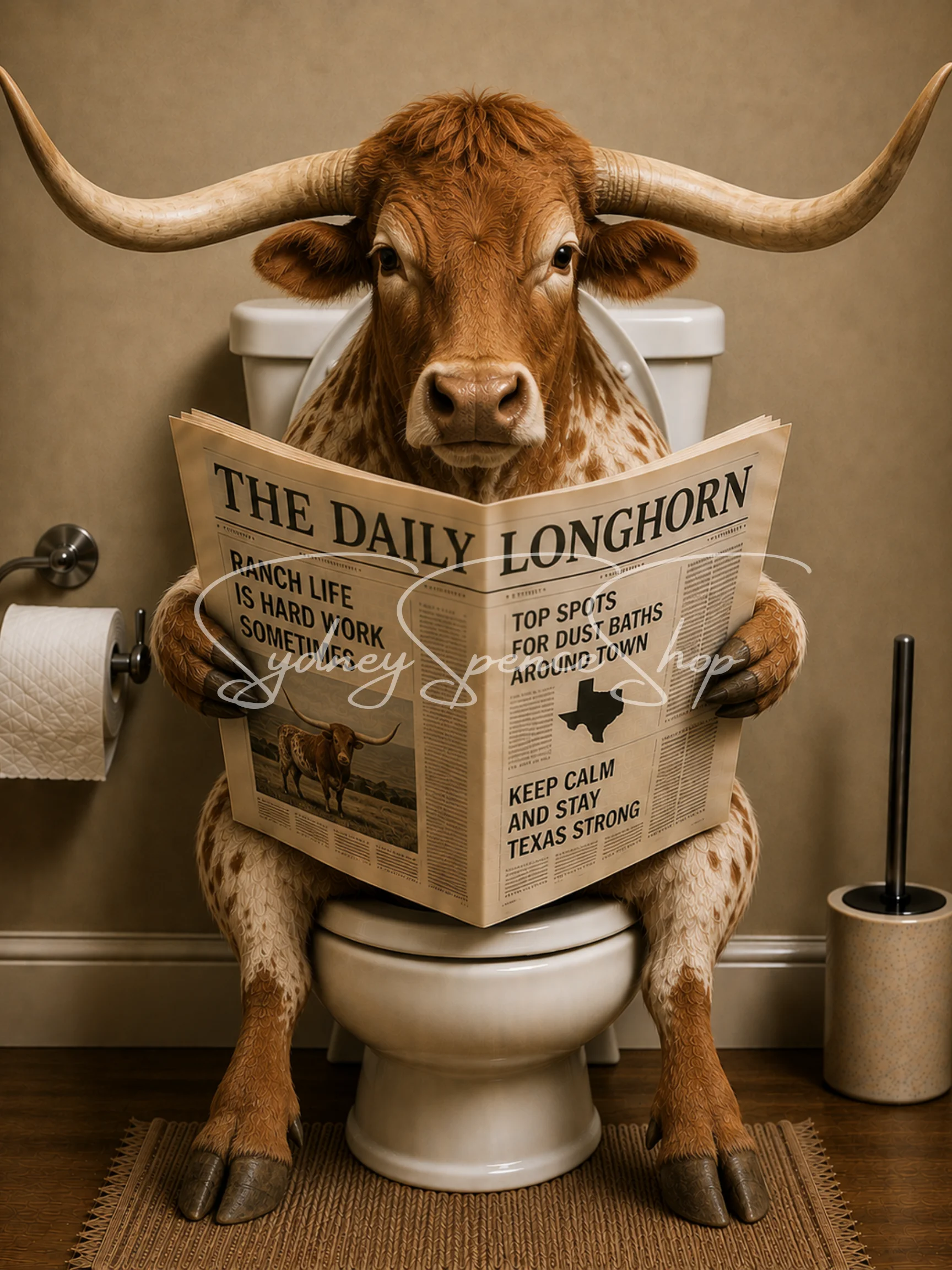 Animals in the Bathroom Poster Graphics Bundle product image (3)