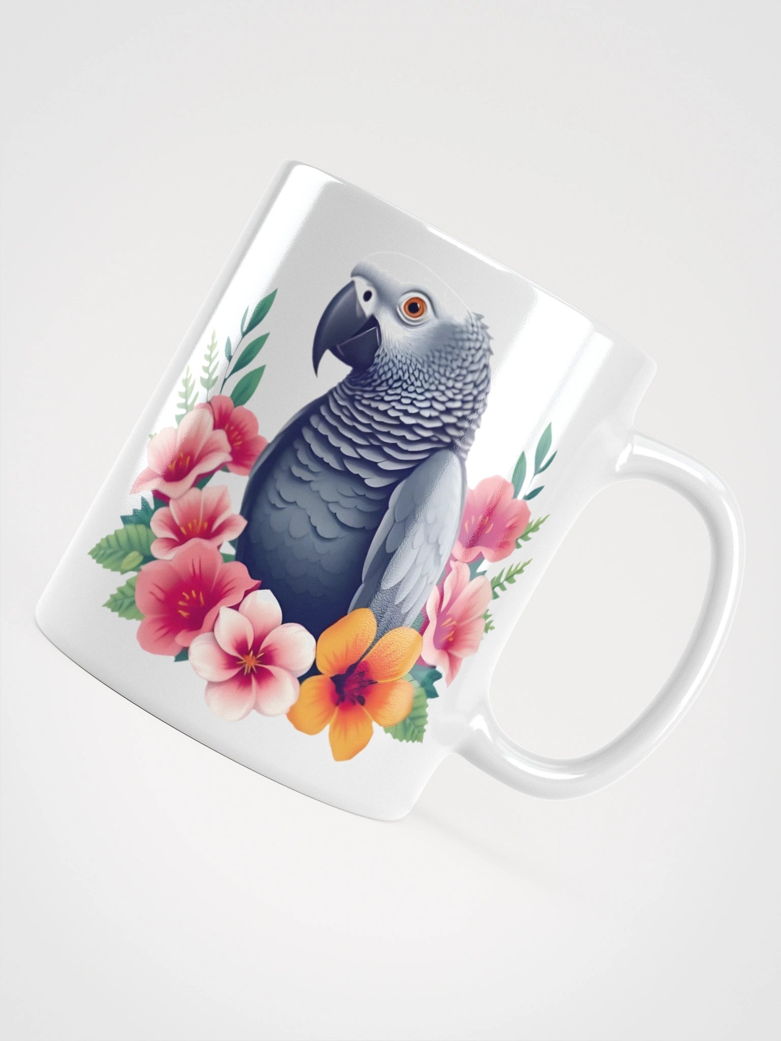 Floral African Grey Mug product image (10)