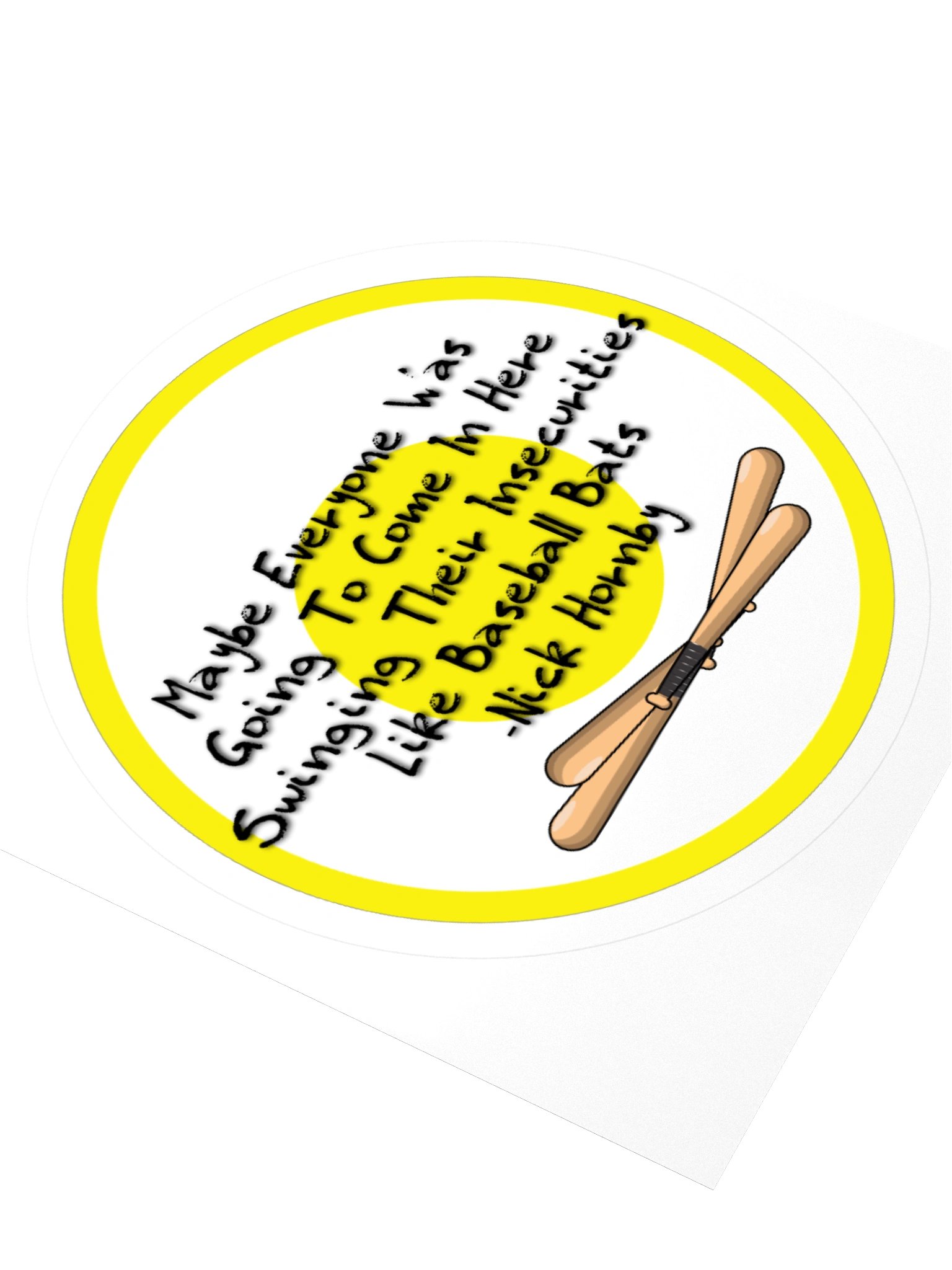 Swinging Insecurities Circle Sticker product image (3)