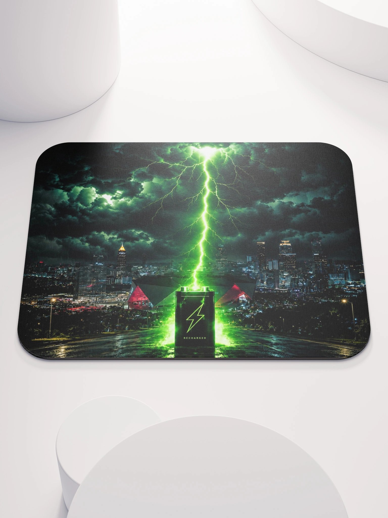 Recharged Lightning City Mouse Pad product image (1)