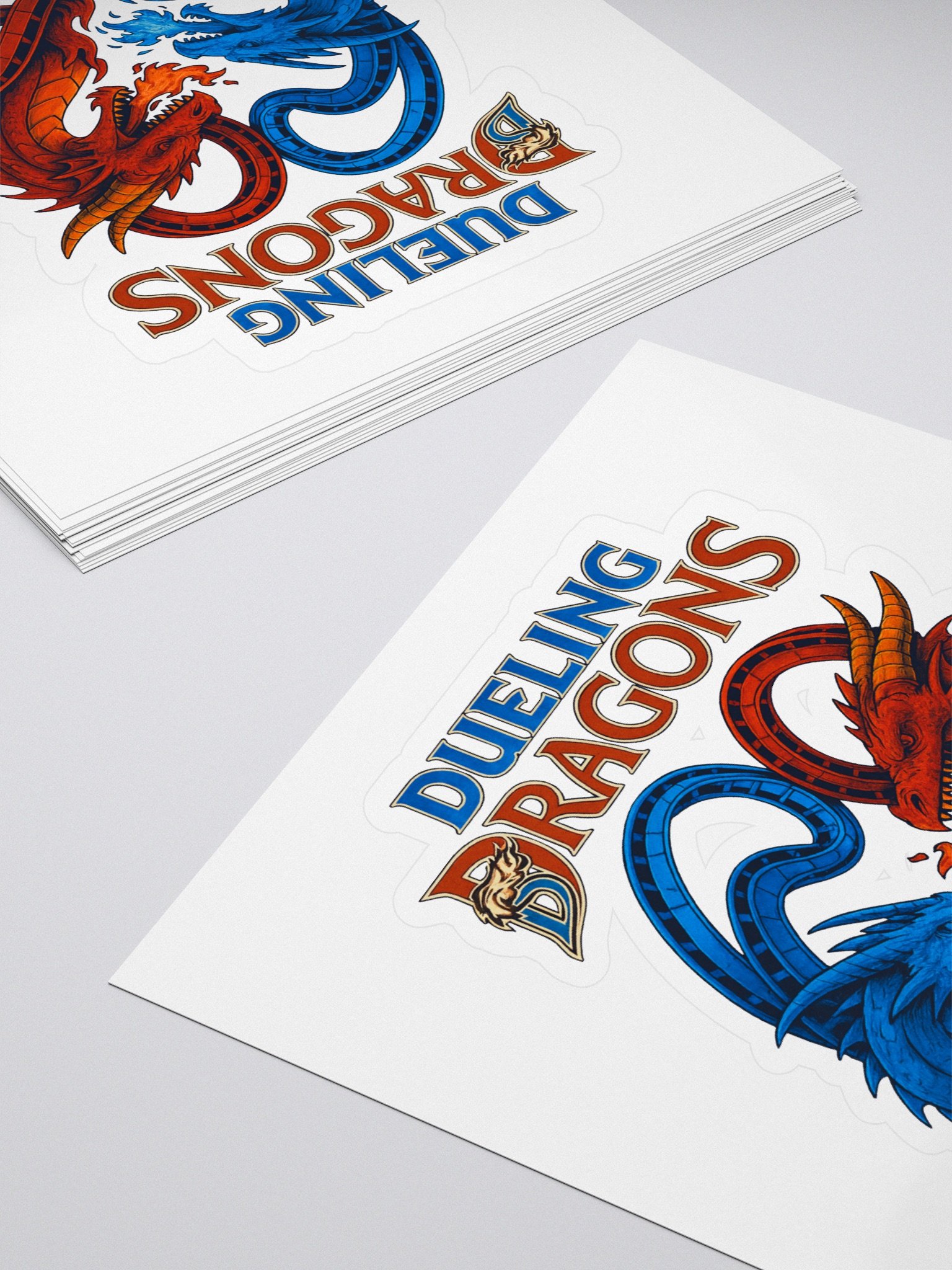 Dueling Dragons Kiss Cut Stickers product image (4)