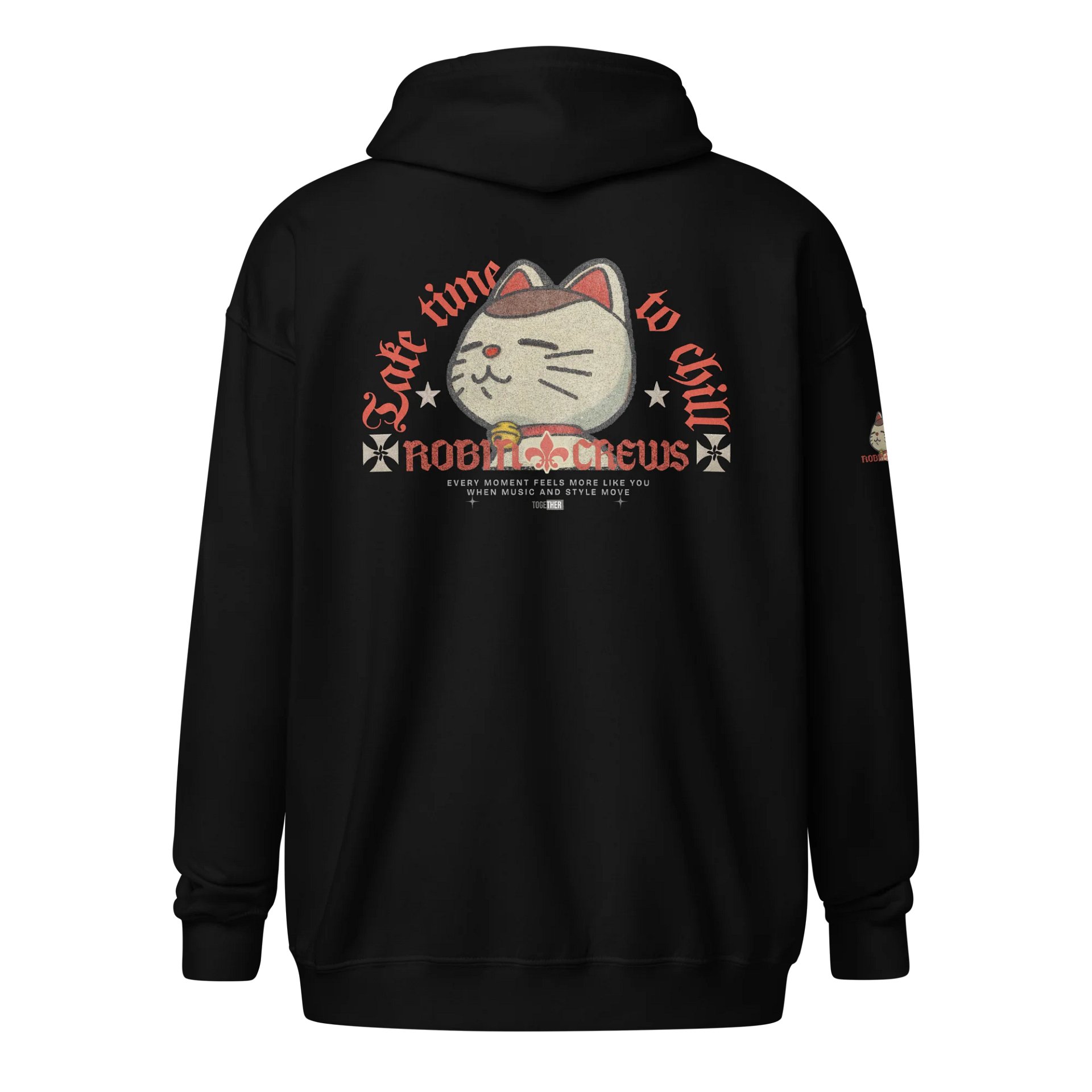 Cat Zip Hoodie with Chill Vibes product image (5)