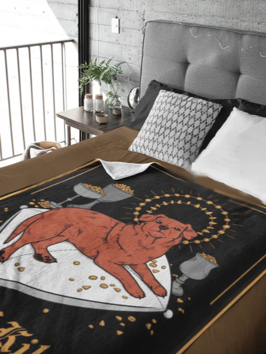 Queen of Kibble Throw Blanket product image (1)